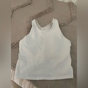 Athleta Girl size L racer back tank- white.